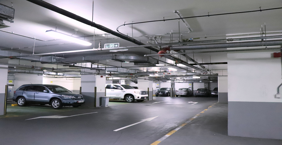 basement parking area of the abk building